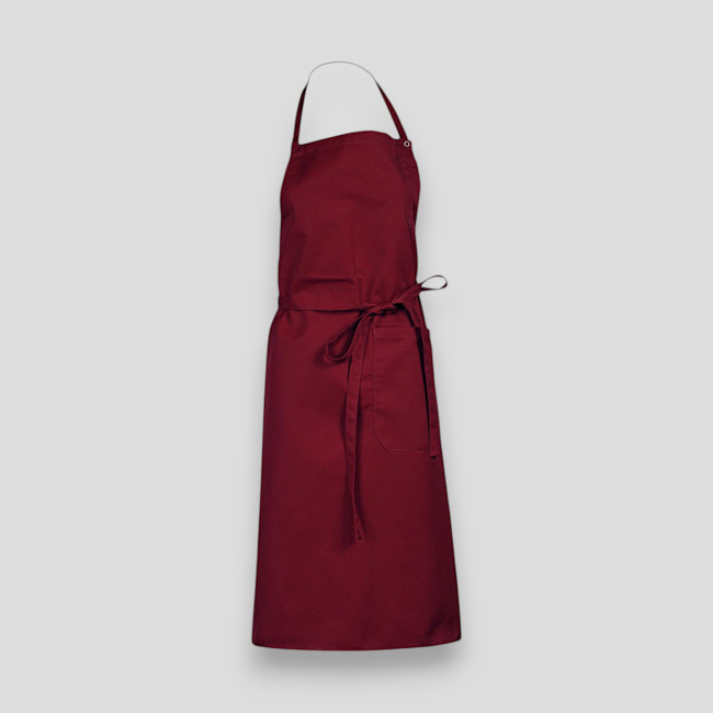 Tablier bavette avec poche Valet bordeaux - SNV