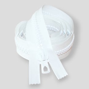 Cremallera de 135 cm de malla inyectada Blanco - LMA