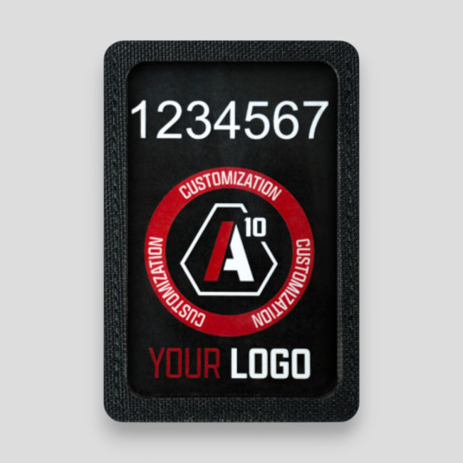 Uchwyt numeru identyfikacyjnego + logo velcro pierś Sécu-One - Czarny - A10 Equipment