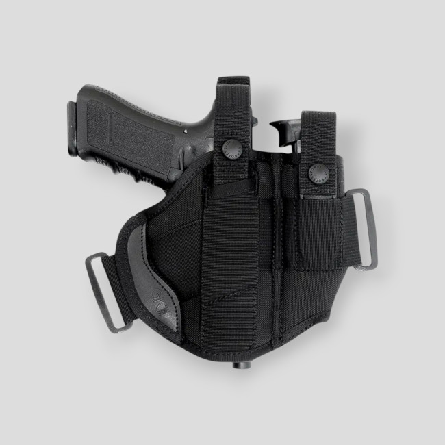 Funda universal ambidiestra con portacargador - Negro - GK Funda universal ambidiestra con portacargador - Negro - GK