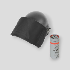 Proteção de viseira anti-impacto FOMEC PC preta - Dimatex