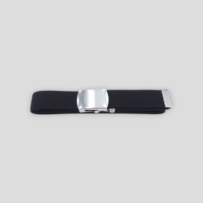 Cintura in tessuto nero con fibbia argento - Patrol Equipement