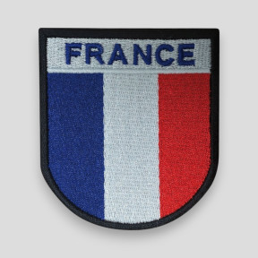Embleem FRANCE omtrek Zwart -Patrol Equipement