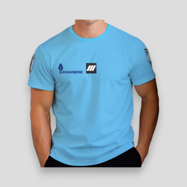 Tee-shirt respirant Gendarmerie Bleu + velcros -Patrol Equipement Tee-shirt respirant Gendarmerie Bleu + velcros -Patrol Equipement