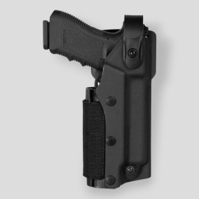 Funda Zoom VKZ804 para Glock 17/18/19/22/23 con linterna/láser - Negro - Vega Holster