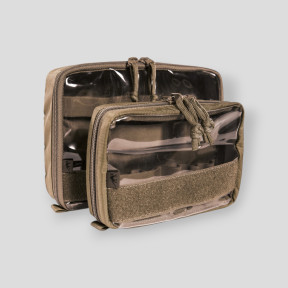 Conjunto de 2 bolsas MEDIC de arrumação transparentes com velcro cor coyote - Tasmanian Tiger