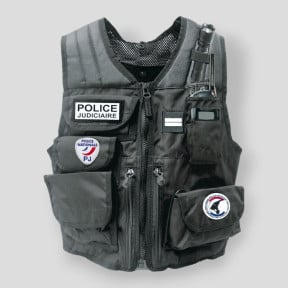 Black law enforcement identification vest - Patrol Equipment