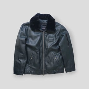 Chaqueta de Cuero Piloto Azul - Patrol Equipement