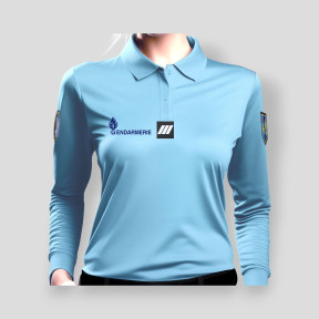 Gendarmerie Damen Poloshirt Langarm Blau - Patrol Equipement