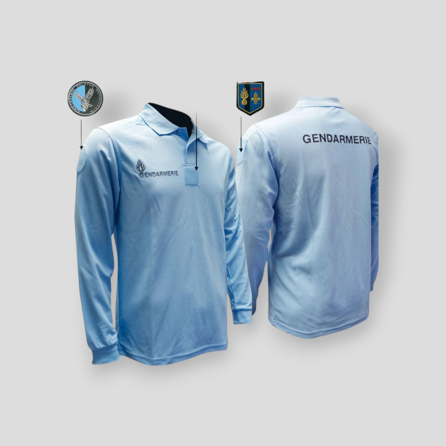 Polo gendarmeria blu maniche lunghe - Patrol Equipement