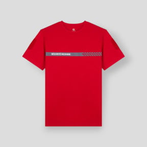 Tee Shirt 210g inscriptions et bande Sécurité Incendie Rouge - Safetek by GK