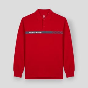 Polo mangas largas Seguridad Contra Incendios Safetek - Rojo - GK