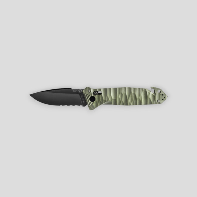 C.A.C.® Pocket Knife (serrated blade) - Olive Green - TB Outdoor C.A.C.® Pocket Knife (serrated blade) - Olive Green - TB Outdoor
