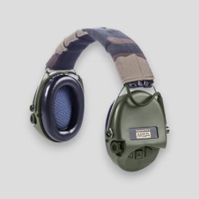 Cuffie antirumore con fascia in tessuto mimetico Suprême Pro-X (SNR: 25db) - Verde Oliva - MSA Sordin