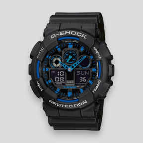 Reloj G-Shock GA-100 - Negro/Azul - Casio