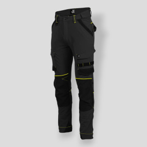 Arbeitshose SACHA - Schwarz/Gelb - Nine Worths by North Ways