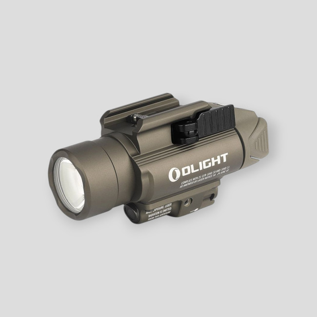 Torcia tattica Baldr Pro con laser verde 1350 lumen tan - Olight