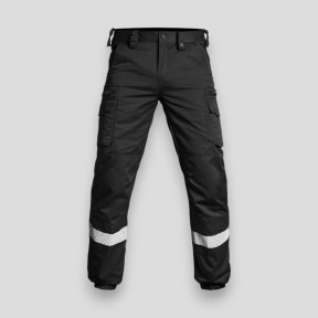 Calças com faixa HV e parte inferior elástica Sécu-One - Preto - A10 Equipment