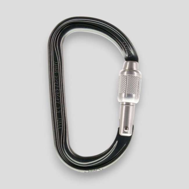 Mosquetão assimétrico leve Am'D com bloqueio Screw-Lock® - Preto - Petzl