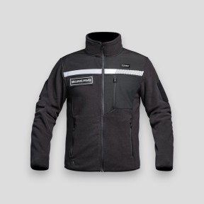 Fleece vest Sécurité Privée met HV band Sécu-One - Zwart - A10 Equipment