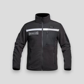 Fleece vest Sécurité Privée met HV band Sécu-One - Zwart - A10 Equipment