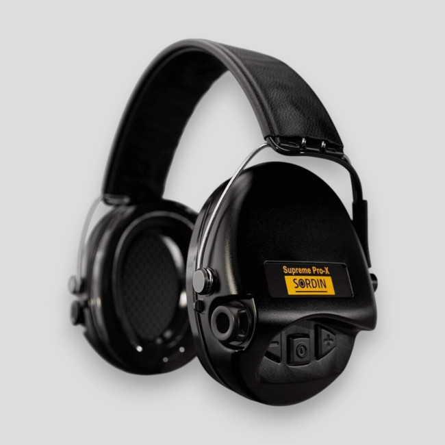 Casque anti-bruit avec serre-tête en cuir noir Suprême Pro-X SFA (SNR : 31db) - Noir - MSA Sordin