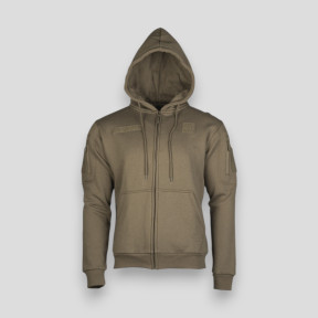 Sweatshirt tático com capuz e fecho ranger green - Miltec