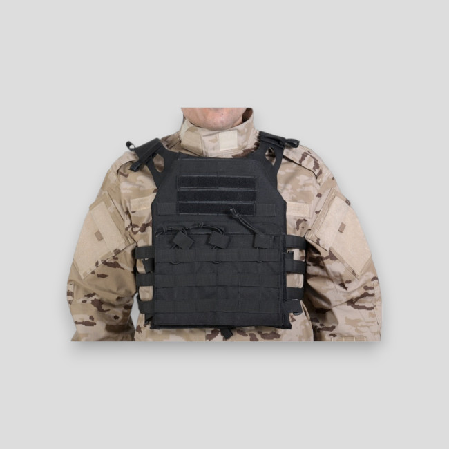 V18 plate carrier vest + 2 Dummy protection plates - Black - Delta Tactics