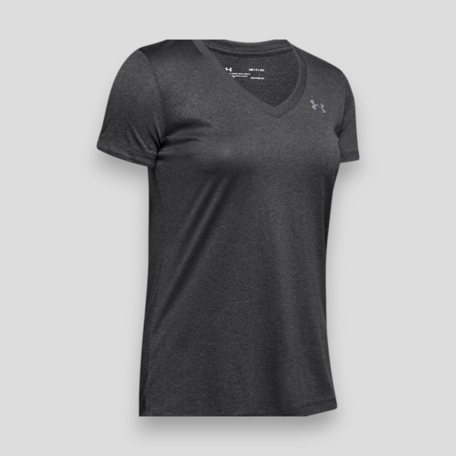 V-hals UA Tech voor dames - Grijs Gemeleerd - Under Armour