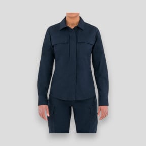 Camisa BDU feminina Tactix L/S azul noite - First Tactical