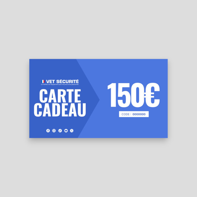 Cartão-Presente 150€ - Vet Sécurité