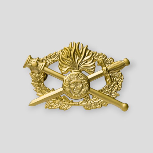 Metalen insigne Brevet O.P.J - Goud
