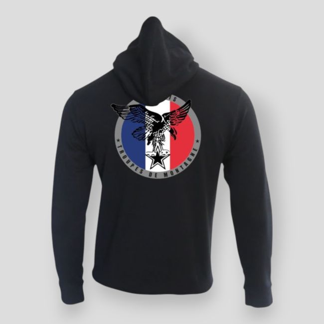 Sweatshirt Gebirgstruppen Frankreich Schwarz - Summit Lifestyle