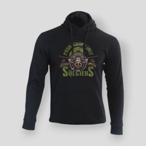 Felpa Push your limit Soldiers Nero - Summit Outdoor Lifestyle
