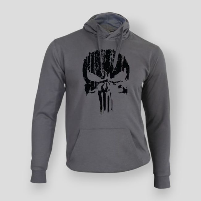 Felpa Punisher Nero Grigio - Summit Outdoor Lifestyle