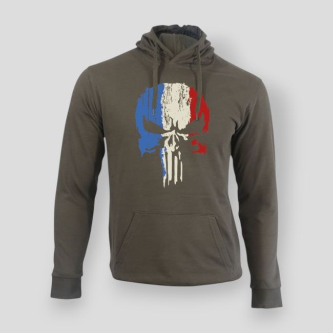 Sudadera Punisher Francia Caqui - Summit Outdoor Lifestyle