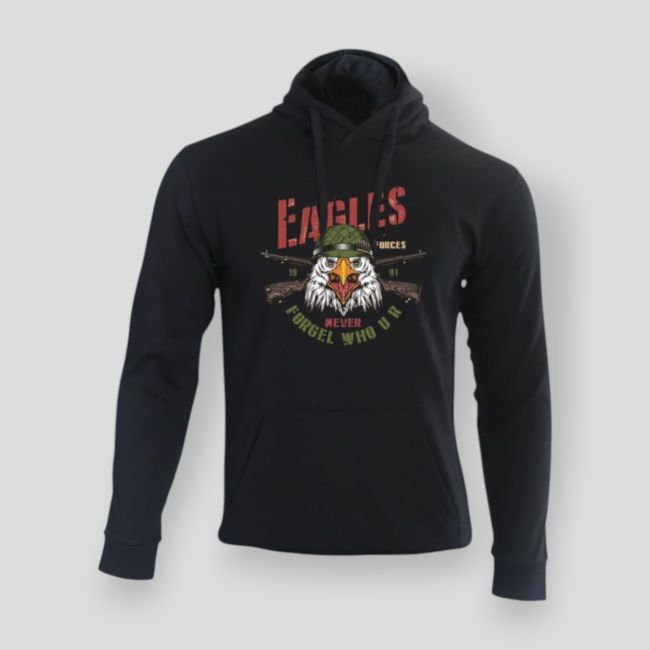 Sweatshirt Eagle never forget Preta - Summit Outdoor Lifestyle