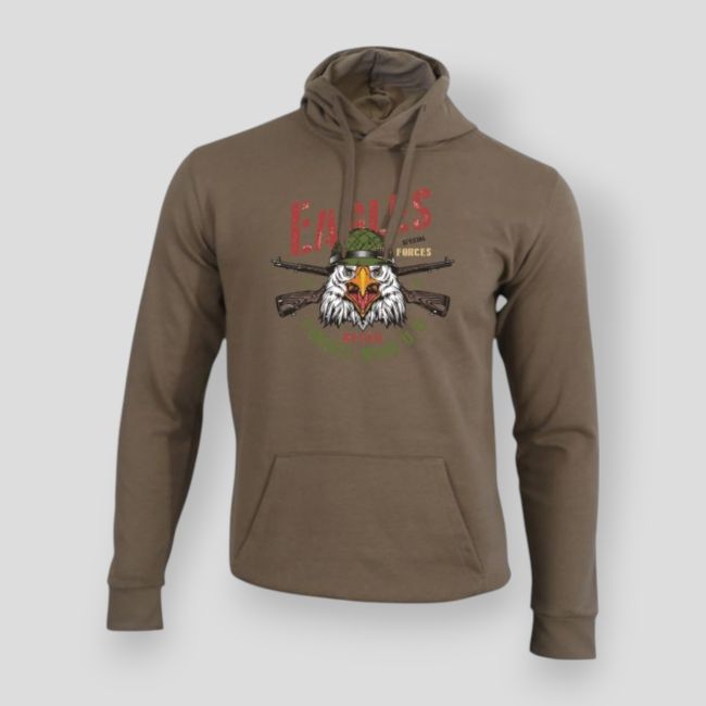 Sweatshirt Eagle never forget Moka - Summit Outdoor Lifestyle