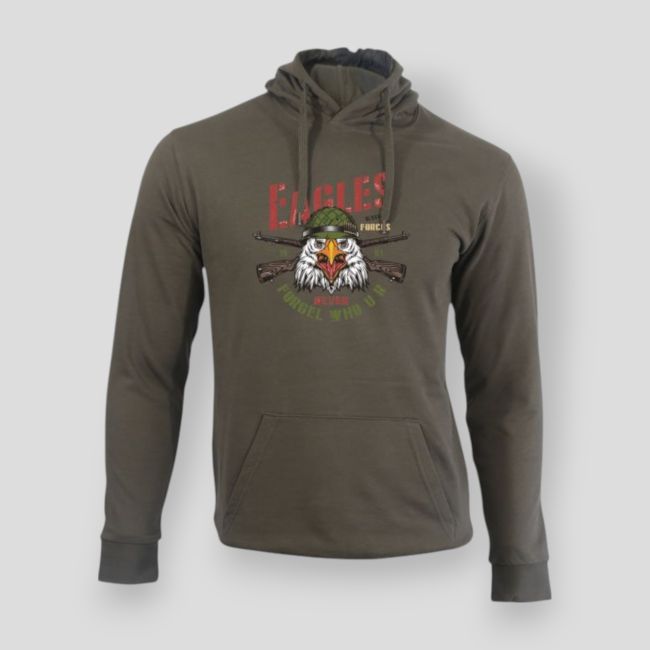 Felpa Eagle never forget Kaki - Summit Outdoor Lifestyle