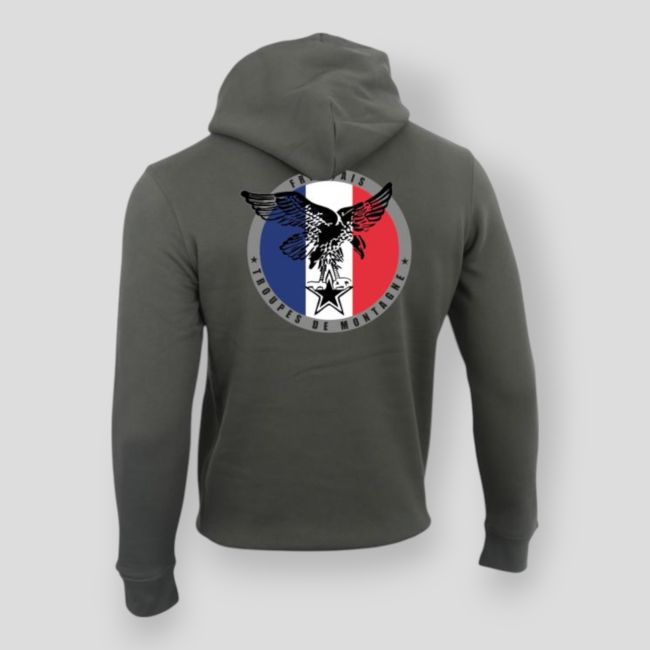 Sudadera 350g Tropas de Montaña Francia Organic Caqui - Summit Outdoor Lifestyle