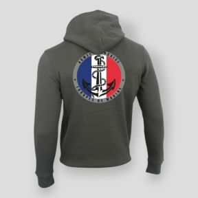 Sudadera 350g Tropas de Marina Francia Orgánica Caqui - Summit Outdoor Lifestyle