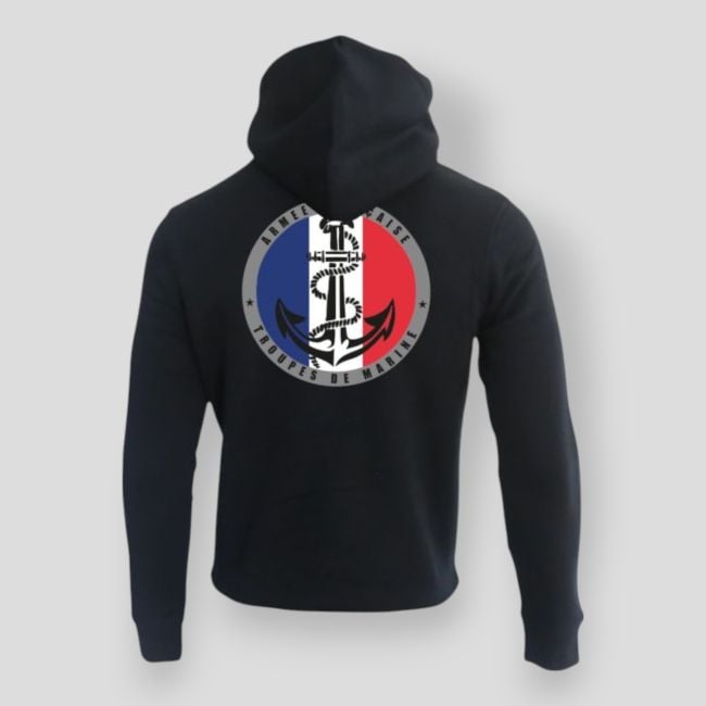 Sweatshirt 350g Forças Navais França Preto - Summit Outdoor Lifestyle