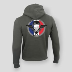 Sweat-shirt 350g Parachutiste France Organic Kakhi - Summit Outdoor Lifestyle