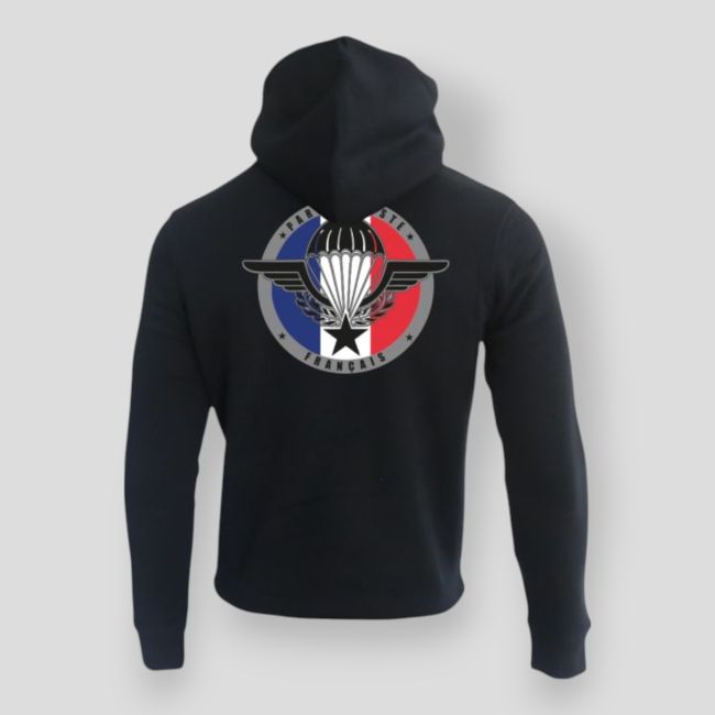 Sweat-shirt 350g Parachutiste France Noir - Summit Outdoor Lifestyle