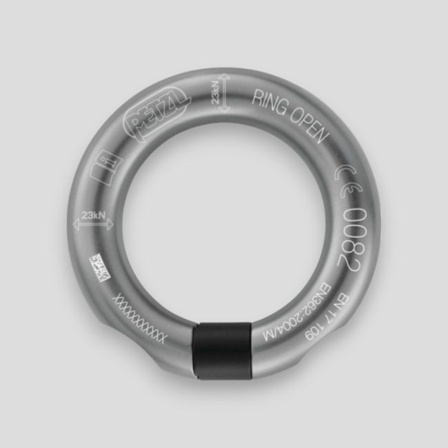 Wielokierunkowy otwierany pierścień Ring Open - Antracytowy - Petzl