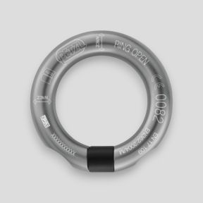 Anneau ouvrable multidirectionnel Ring Open - Gris Anthracite - Petzl