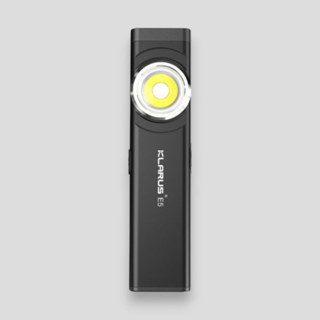 Lanterna recarregável de dupla fonte de luz E5 (600 lumens) - Preto - Klarus