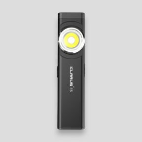 Linterna recargable de doble fuente de luz E5 (600 lúmenes) - Negro - Klarus
