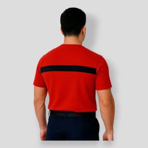 Camiseta con franja marina Seguridad contra Incendios - Rojo - Patrol Equipment