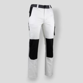 Stretch-Arbeitshose mit vielen Taschen Vaisseau - Weiß/Anthrazitgrau - LMA